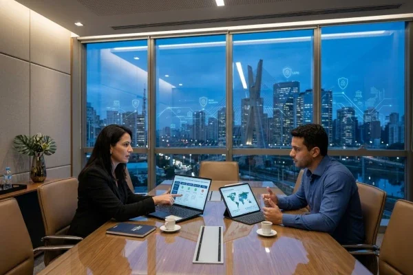 Reunião sobre assessoria em direito digital e tecnologia